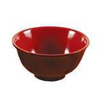 Yanco CR-130 8 Oz Black&Red Melamine Rice Bowl, 48/CS