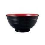 Yanco CR-528 22 Oz Black&Red Melamine Soup Bowl, 48/CS