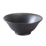 Yanco DB-3108 45 Oz 8.5x3.5-Inch Porcelain Diamond Black Ramen Bowl, DZ