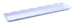 Yanco DC-6021W 21x5.25x1-Inch Deli Scallop Edged White Melamine Display Tray, DZ