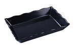Yanco DC-6114B 14x9.5x2-Inch Deli Scallop Edged Black Melamine Display Tray, 6/CS