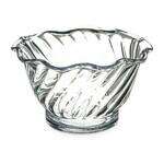 Yanco DS-005C 6 Oz Clear Flower Shaped Plastic Desert Dish, 48/CS