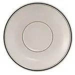 Yanco GB-2 6.125-Inch Porcelain Green Band Oval Saucer, 36/CS