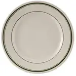 Yanco GB-21 12-Inch Porcelain Green Band Plate, DZ