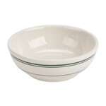 Yanco GB-24 10 Oz 5.25-Inch Porcelain Green Band Nappie, 36/CS