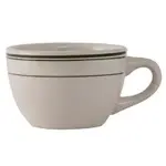 Yanco GB-37 8 Oz 3.5-Inch Porcelain Green Band Short Cup, 36/CS