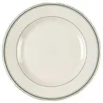 Yanco GB-8 9-Inch Porcelain Green Band Plate, 24/CS