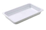 Yanco GN-120 5.5L GN Pan 20.87x 12.8x 2.56-Inch Rectangular White Melamine 1/1 Pan, 3/CS