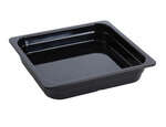 Yanco GN-313BK 13.94x 12.8x 2.56-Inch GN Pan Rectangular Black Melamine 2/3 Pan, 6/CS