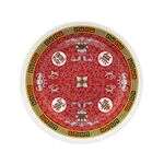 Yanco LG-1006 6-Inch Longevity Asian Style Melamine Red Round Plate, 48/CS