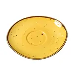 Yanco LY-002YL 6.5x0.75-Inch Lyon Yellow Porcelain Round Yellow Saucer, 36/CS