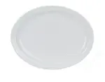 Yanco MA-14 13x10-Inch Mayor Porcelain Round White Platter With Narrow Rim, DZ