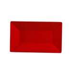 Yanco ME-216 16x9.5-Inch Mexico Melamine Rectangular Red Plate, DZ