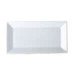 Yanco ML-208 8x5-Inch Mainland Porcelain Rectangular White Plate, 24/CS