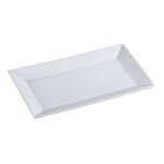 Yanco ML-214 14x8-Inch Mainland Porcelain Rectangular White Plate, DZ