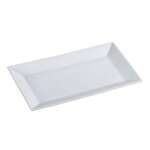 Yanco ML-216 16x9.5-Inch Mainland Porcelain Rectangular White Plate, 6/CS