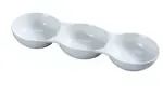 Yanco ML-833 5 Oz Each 13x4-Inch Mainland Porcelain Round White Three Divided Bowl, 24/CS