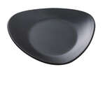 Yanco MO-106BK 6x4.5-Inch Moderne Melamine Triangle Black Plate, 48/CS