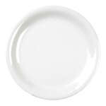 Yanco MS-107WT 7.5-Inch Milestone Melamine Narrow Rim Round White Plate, 48/CS