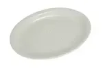 Yanco NR-41 8.625x6.25-Inch Normandy Melamine Round American White Platter With Narrow Rim, 24/CS