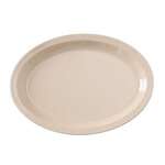 Yanco NS-512T 12x6.75-Inch Nessico Melamine Oval Tan Platter With Narrow Rim, 24/CS