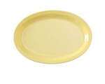 Yanco NS-512Y 12x6.75-Inch Nessico Melamine Oval Yellow Platter With Narrow Rim, 24/CS
