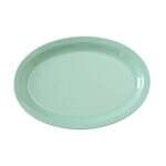 Yanco NS-516G 15.5x10.75-Inch Nessico Melamine Oval Green Platter With Narrow Rim, DZ