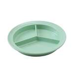 Yanco NS-701G 8.25-Inch Nessico Melamine Deep Round Green 3-Compartment Plate, 24/CS