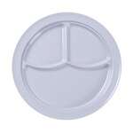 Yanco NS-703W 10.25-Inch Nessico Melamine White 3-Compartment Plate, 24/CS
