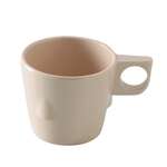 Yanco NS-9011T 8 Oz 3-Inch Nessico Melamine Deep Round Stackable Tan Bulbous Cup, 48/CS