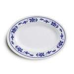Yanco PO-2014 14-Inch Peony Melamine Oval White Plate, DZ