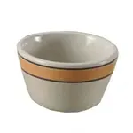 Yanco PR-4Y 7.25 Oz 4-Inch Porto Rico Porcelain Round White Bouillon Cup w\Yellow Rim, 36/CS