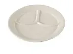 Yanco RE-309 9.5-Inch Recovery Porcelain Round American White Compartment Plate, 24/CS