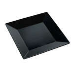 Yanco RM-112BK 12-Inch Rome Melamine Square Black Plate, DZ