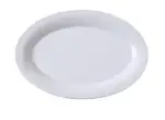 Yanco SI-214 14x9.75x1.125-Inch Siena Porcelain Round White Platter, DZ