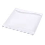 Yanco SW-108 8-Inch Sea Wave Porcelain Square Bone White Plate, 36/CS