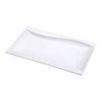 Yanco SW-208 7.25x5-Inch Sea Wave Porcelain Rectangular Bone White Plate, 24/CS