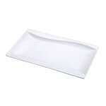 Yanco SW-211 11x7-Inch Sea Wave Porcelain Rectangular Bone White Plate, DZ