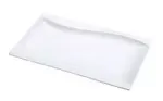 Yanco SW-213 13x8.25-Inch Sea Wave Porcelain Rectangular Bone White Plate, DZ