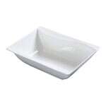 Yanco SW-406 8 Oz 6x4.5-Inch Sea Wave Porcelain Rectangular Bone White Bowl, 36/CS