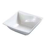 Yanco YN-SW-506, 15 Oz 5-1/4&rdquo; Sea Wave Bone White China Square Salad Bowl, 36/CS