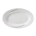 Yanco UR-210 9.5x6.75-Inch Urban Line Porcelain Round Bone White Platter, 24/CS