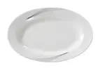 Yanco UR-212 11.75x8.5-Inch Urban Line Porcelain Round Bone White Platter, DZ