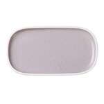 Yanco DM-314, 14x7.5x1-Inch Porcelain Rectangular Plate with Upright Rim, 12/CS