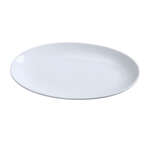 Yanco PS-14-CP 14x10-Inch Piscataway Porcelain Round White Coupe Platter, DZ